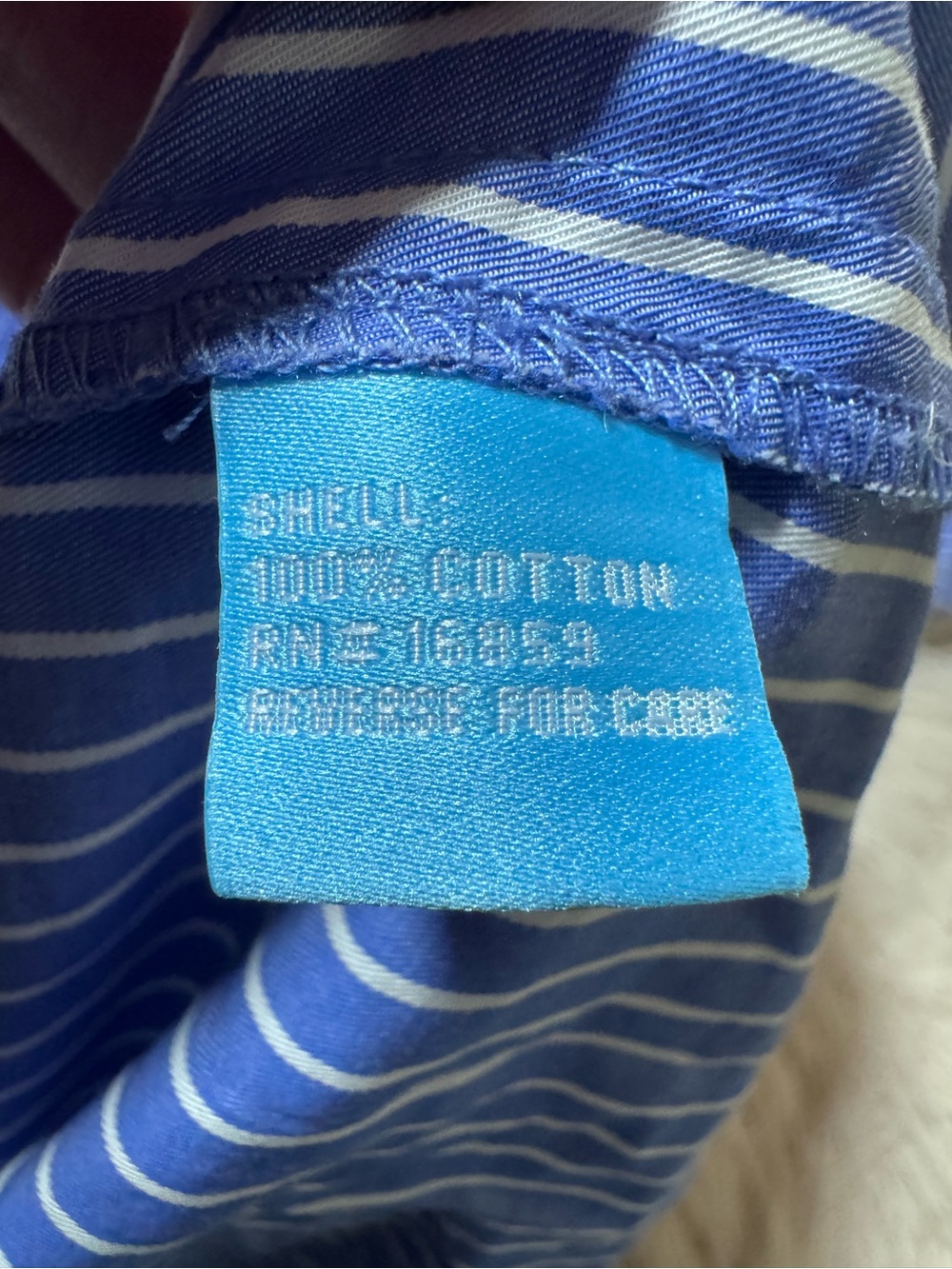 J. Mclaughlin Shirt Dress Blue White Vertical Strips Size Medium Button Front - Picture 7 of 11
